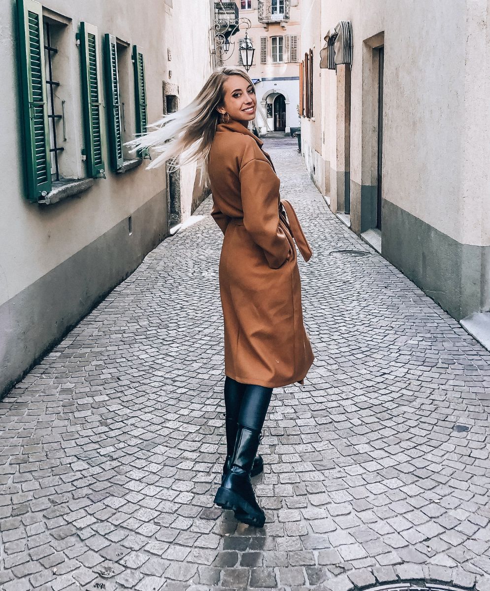 Manteau camel automne